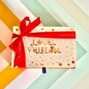 Louis Vuitton Box with Red Ribbon and Gold Accents